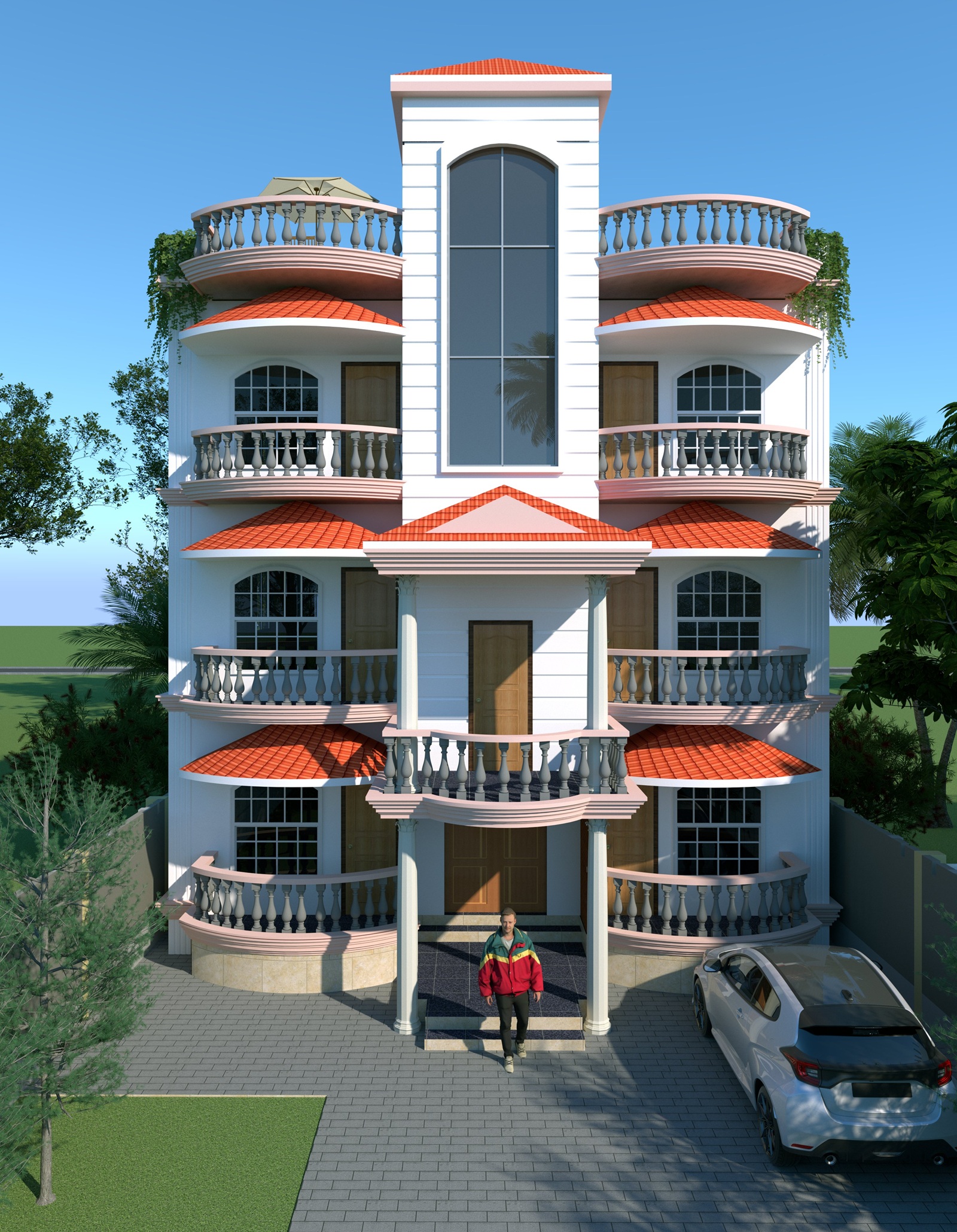 58x32 Three-story modern house - Image 3